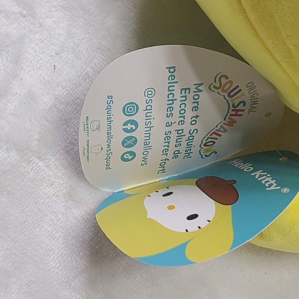 Hello Kitty Squishmallow Plush Pompompurin Costume Hoodie 8" Removable Hood NWT - Picture 7 of 14